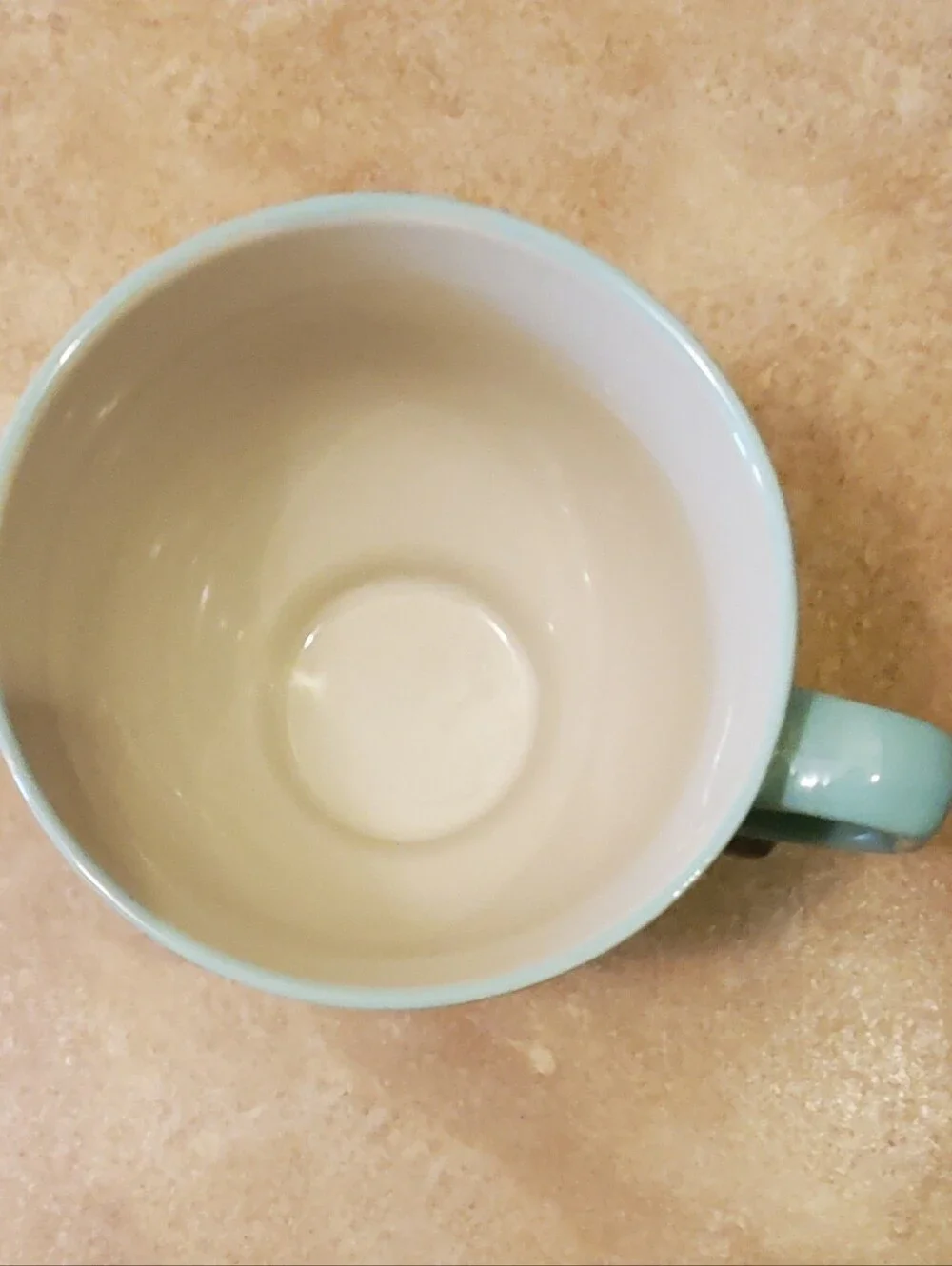 The Pioneer Woman Floral Ceramic - Cup-Soup-Mug Aqua Handle 27oz.